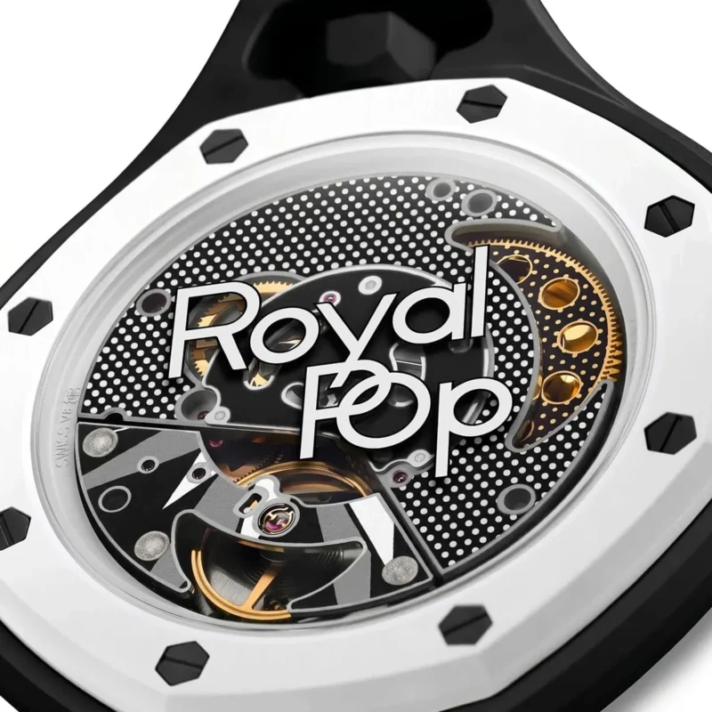 ⁦ساعة Audemars Piguet x Swatch Royal Pop OCHO NEGRO  للجنسين⁩ - الصورة ⁦6⁩