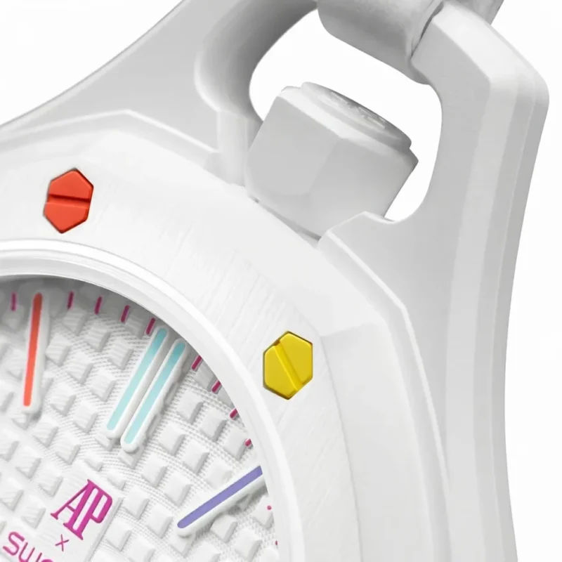 ⁦ساعة Audemars Piguet x Swatch Royal Pop Huit Blanc للجنسين⁩ - الصورة ⁦6⁩