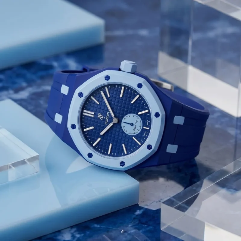⁦ساعة Audemars Piguet x Swatch Royal Pop ORENJI HACHI للجنسين⁩ - الصورة ⁦5⁩