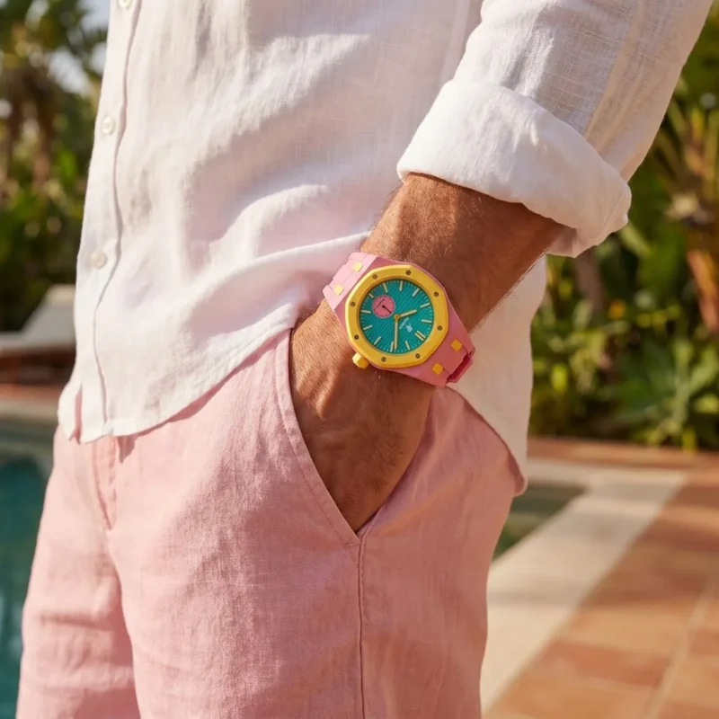 ⁦ساعة Audemars Piguet x Swatch Royal Pop OTG ROZ للجنسين⁩ - الصورة ⁦3⁩