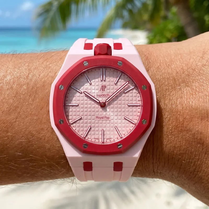 ⁦ساعة Audemars Piguet x Swatch Royal Pop OTTO ROSSO للجنسين⁩ - الصورة ⁦5⁩
