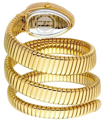 jc1l230m0045 just cavalli watch signature snake women green dial gold stainless steel strap triple wrap crystals 2