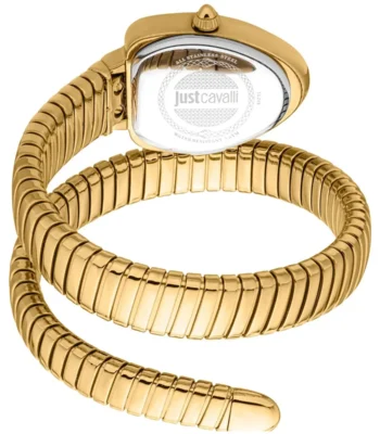jc1l249m0025 just cavalli watch signature snake women red dial gold stainless steel strap double wrap bracelet crystals 2