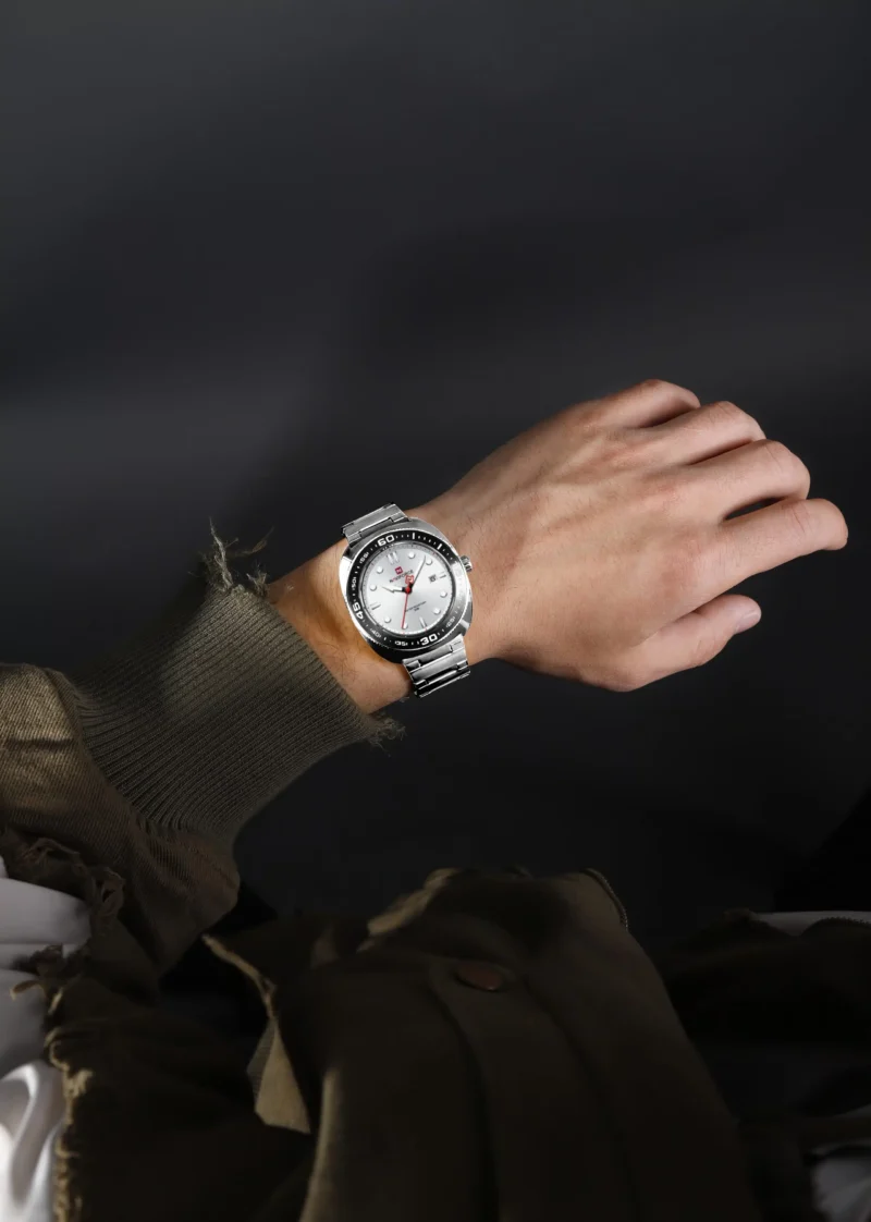 ⁦ساعة نافي فورس للرجال NF9250-S-W-S⁩ - الصورة ⁦4⁩