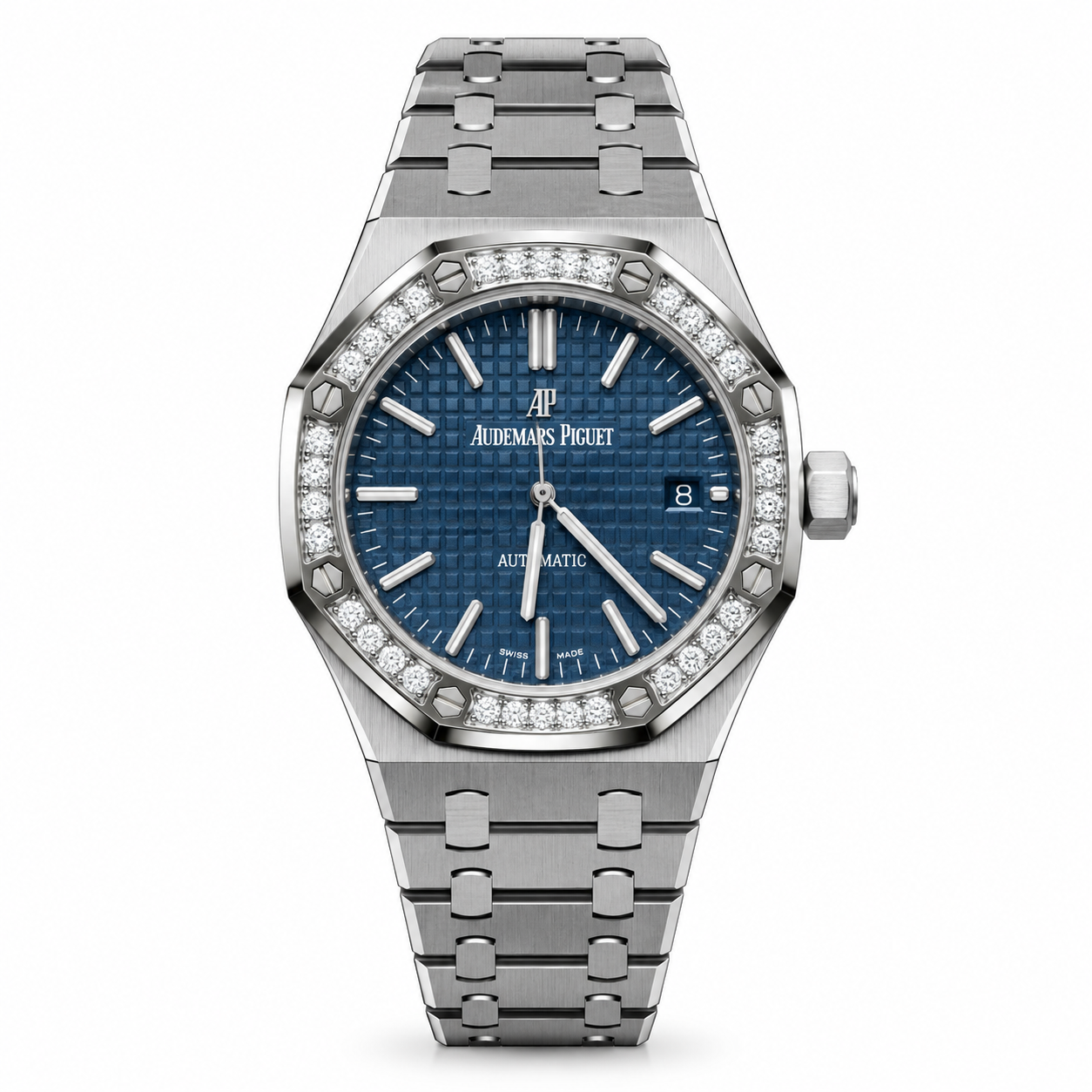 Blue Dial Diamond Royal Oak Watch