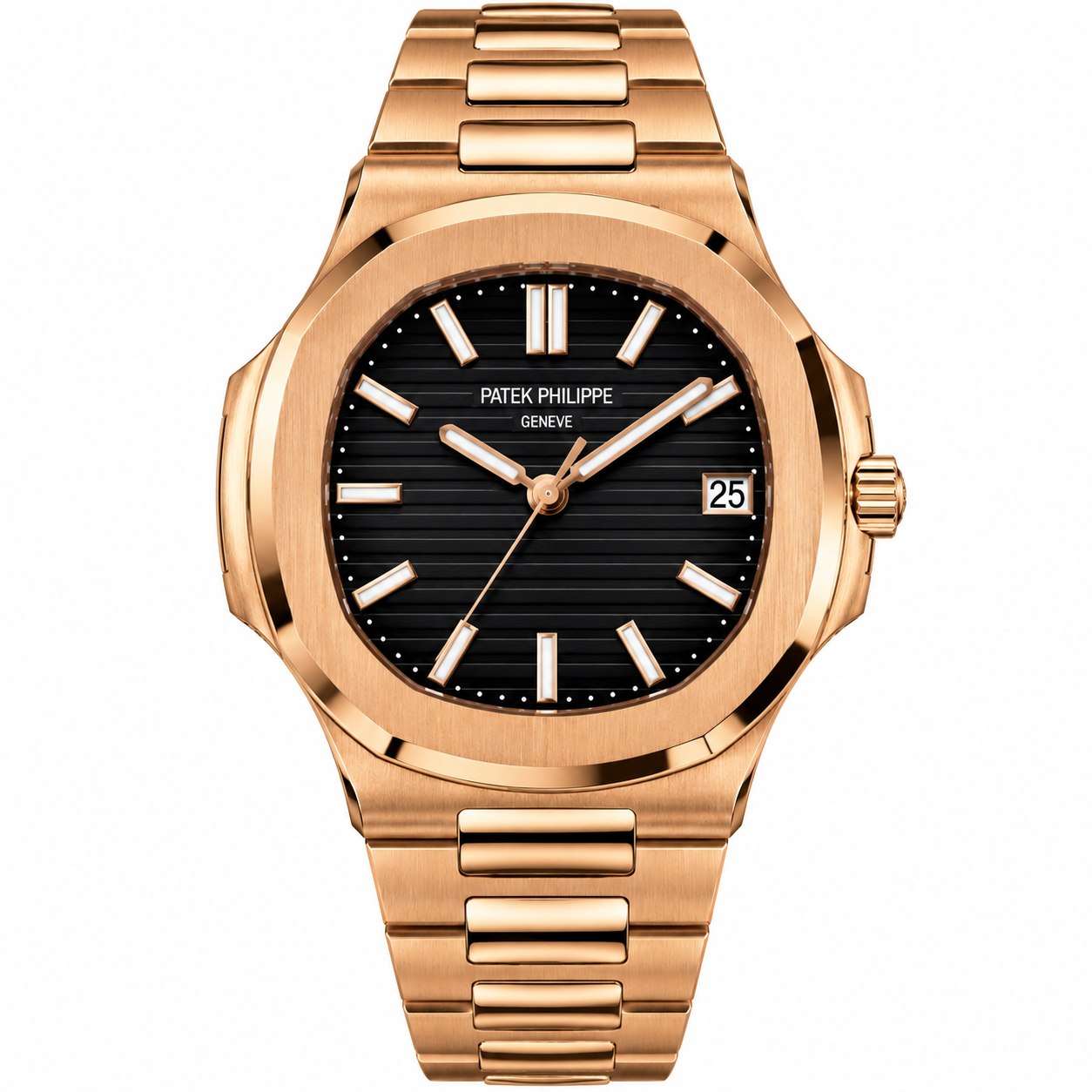 Luxurious Rose Gold Nautilus Watch 1