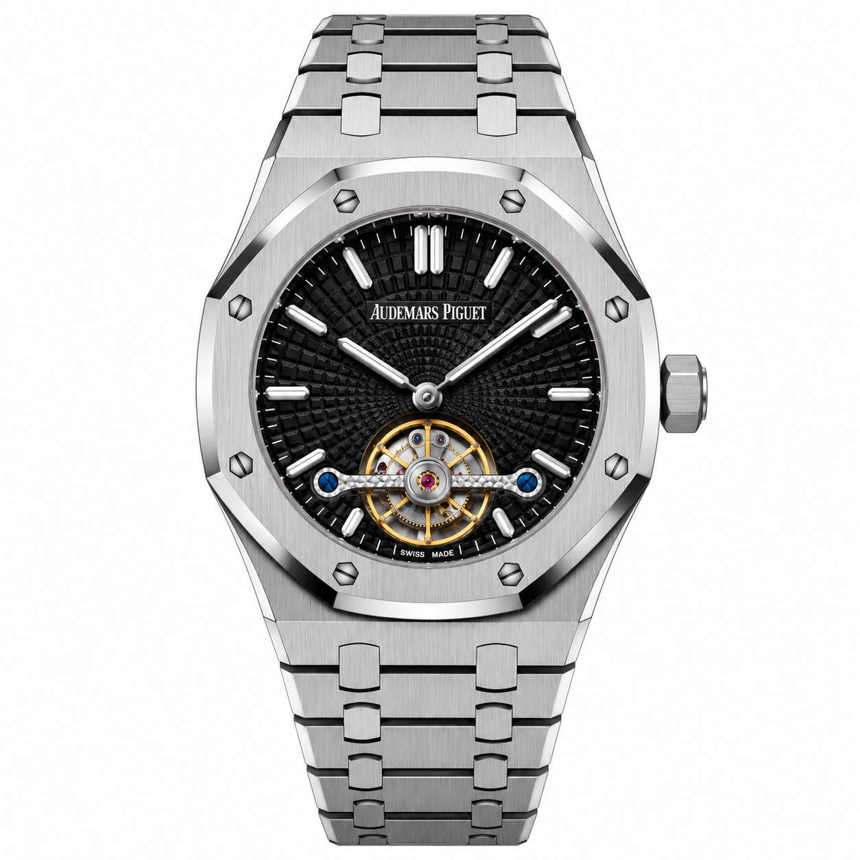 Luxury Black Tourbillon Watch