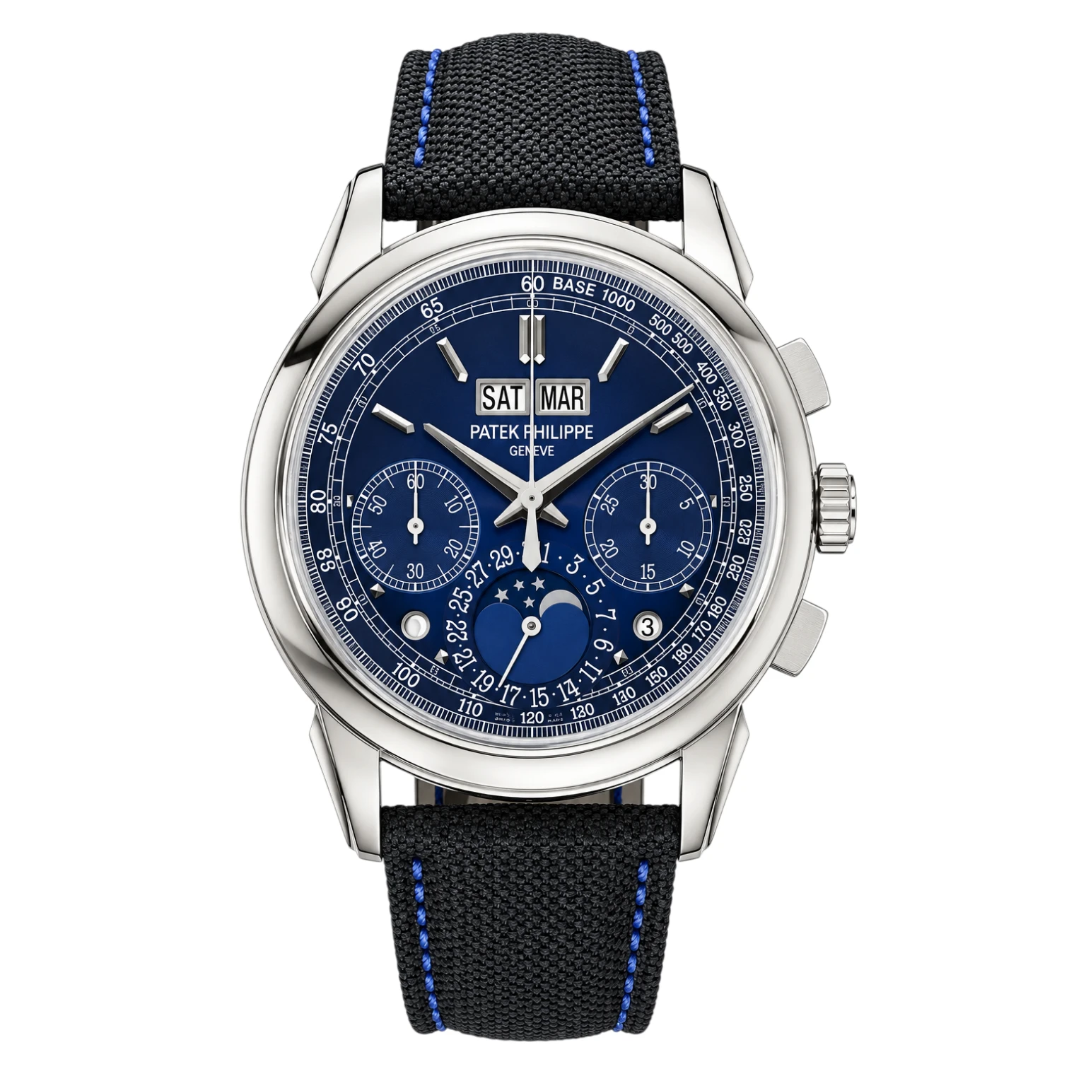 Luxury Blue Dial Chronograph Watch ساعة باتيك فيليب غراند كومبليكايشنز 5270P-016 - الصورة 1