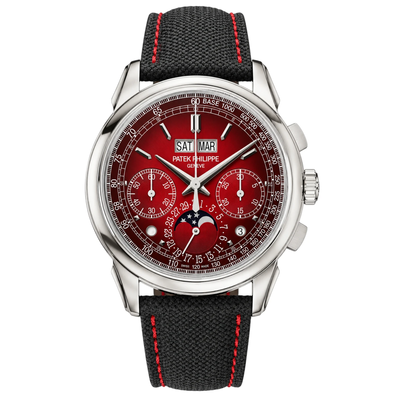 Luxury Red-Dial Chronograph Watch ساعة باتيك فيليب غراند كومبليكايشنز 5270P-017 - الصورة 1