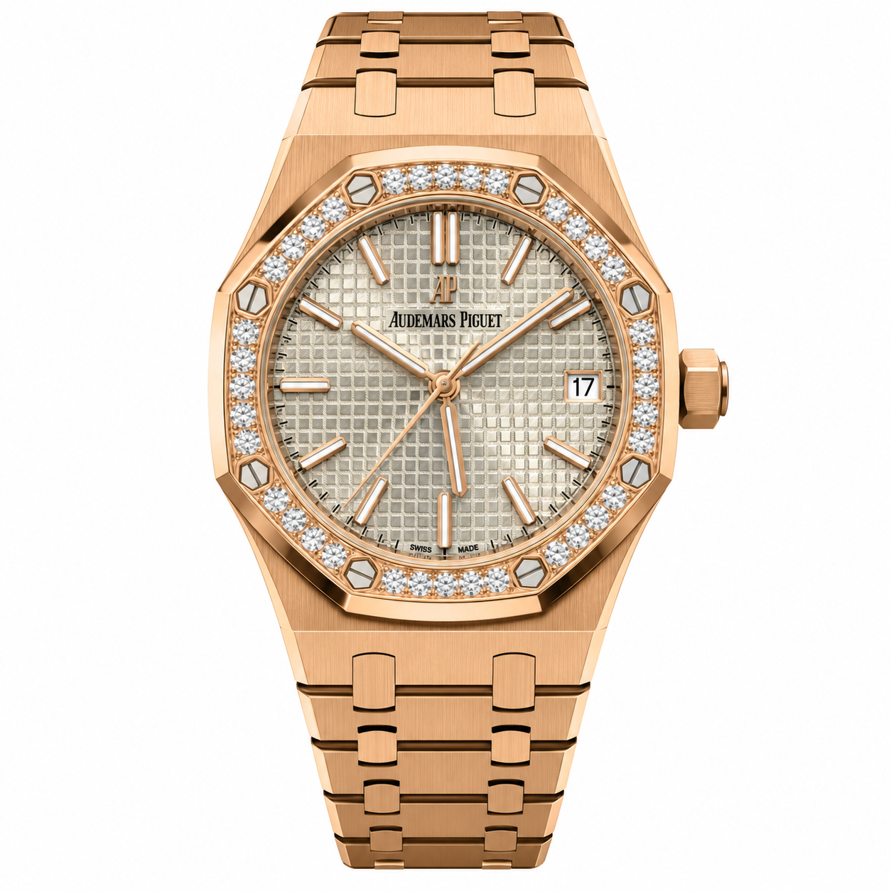 Rose Gold Diamond Set Royal Oak Watch