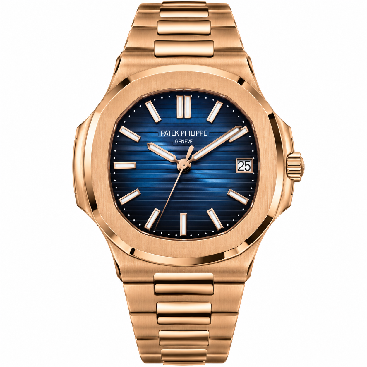 Rose Gold Nautilus Style Watch
