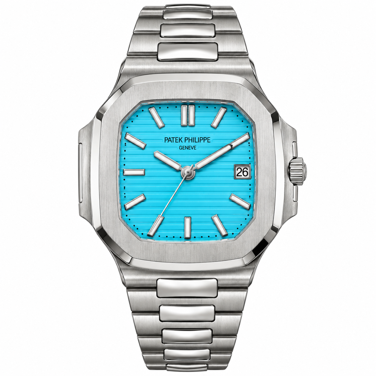 Turquoise Nautilus Style Luxury Watch