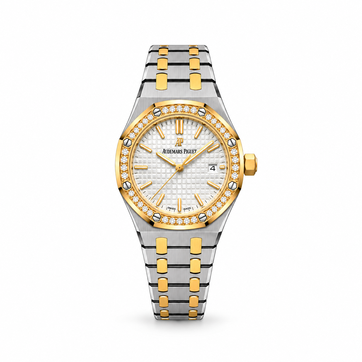 Two Tone Diamond Royal Oak Watch 6