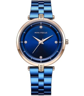 mf0120l 03 mini focus watch women blue dial stainless steel strap
