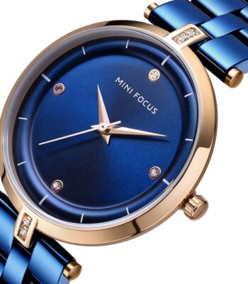 mf0120l 03 mini focus watch women blue dial stainless steel strap 2